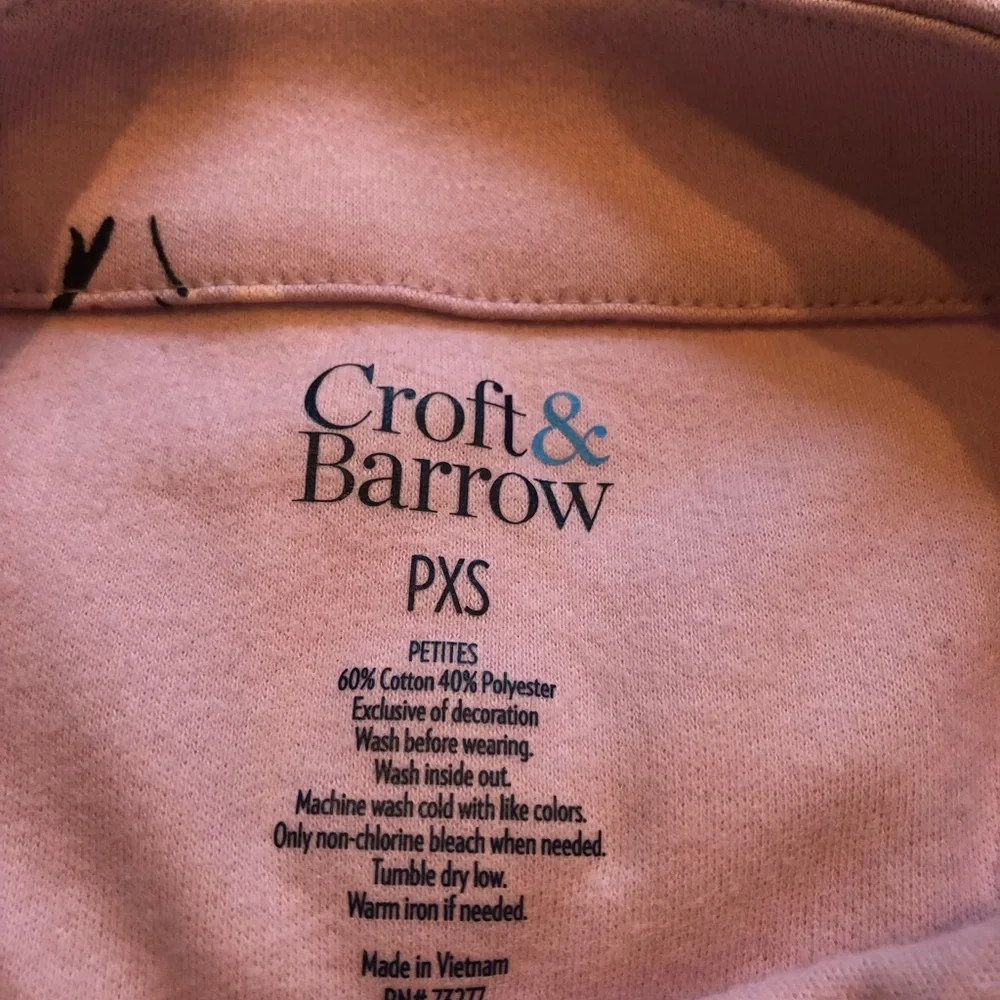 Croft & Barrow Long Sleeved Top with Lace Trim - Picture 6 of 8